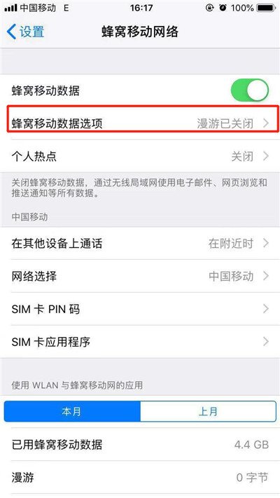 iphone中将4g网络关掉的具体操作方法是什么图2