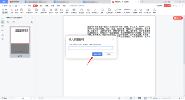 金舟pdf编辑器怎么设置安全密码保护图7